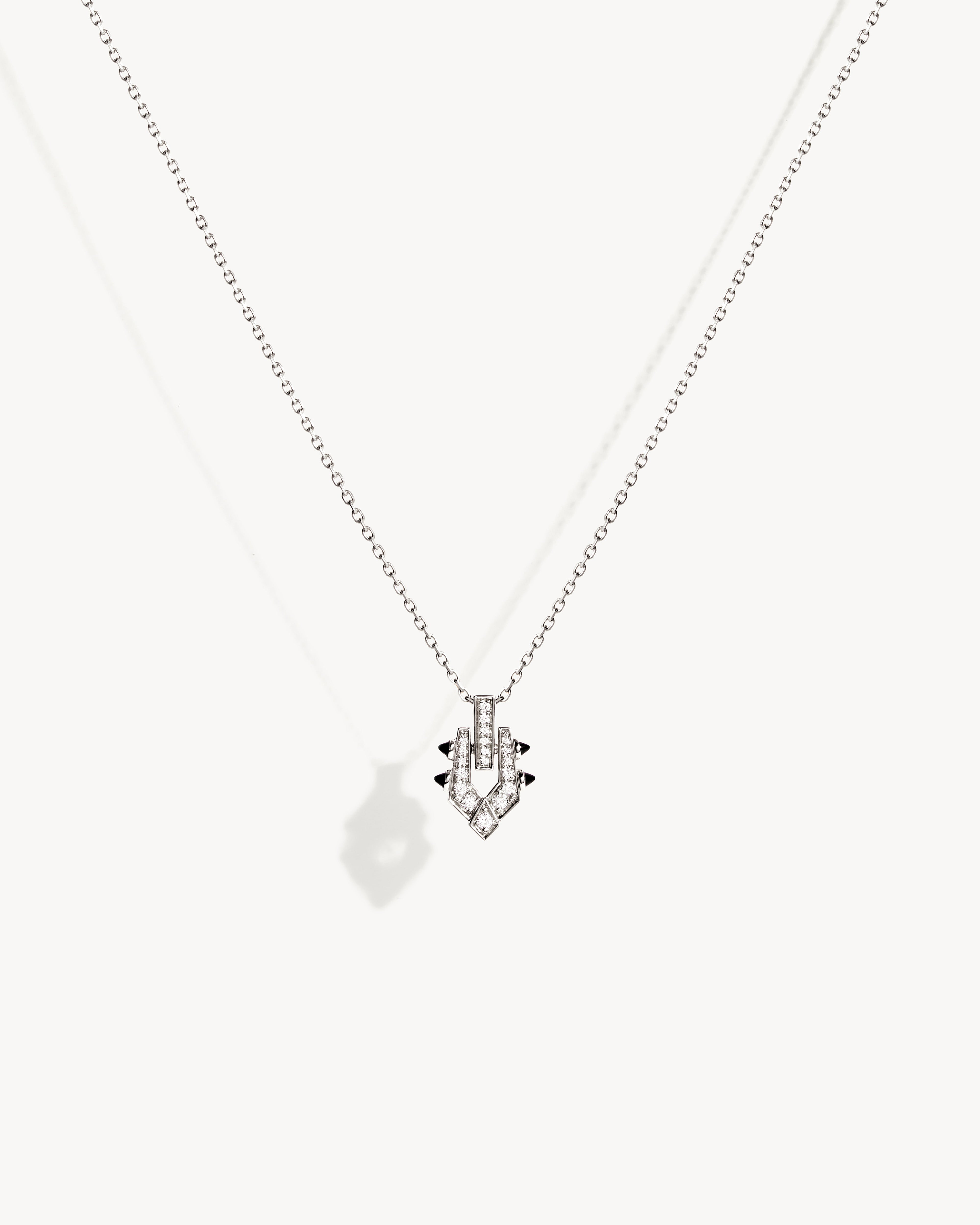 Collier Spike - Argent, Agates Noires & Diamants | STATEMENT Paris ...