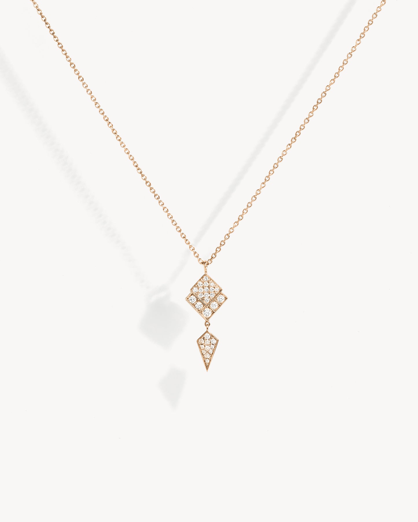 Stairway Necklace - Pink Gold & Diamonds