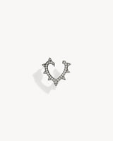 Rockaway Heart Earring - Silver & Diamonds