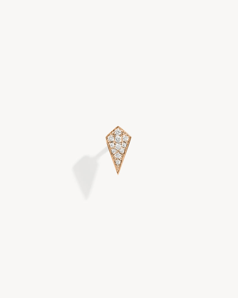 Stairway Stud - Pink Gold & Diamonds - Image 1