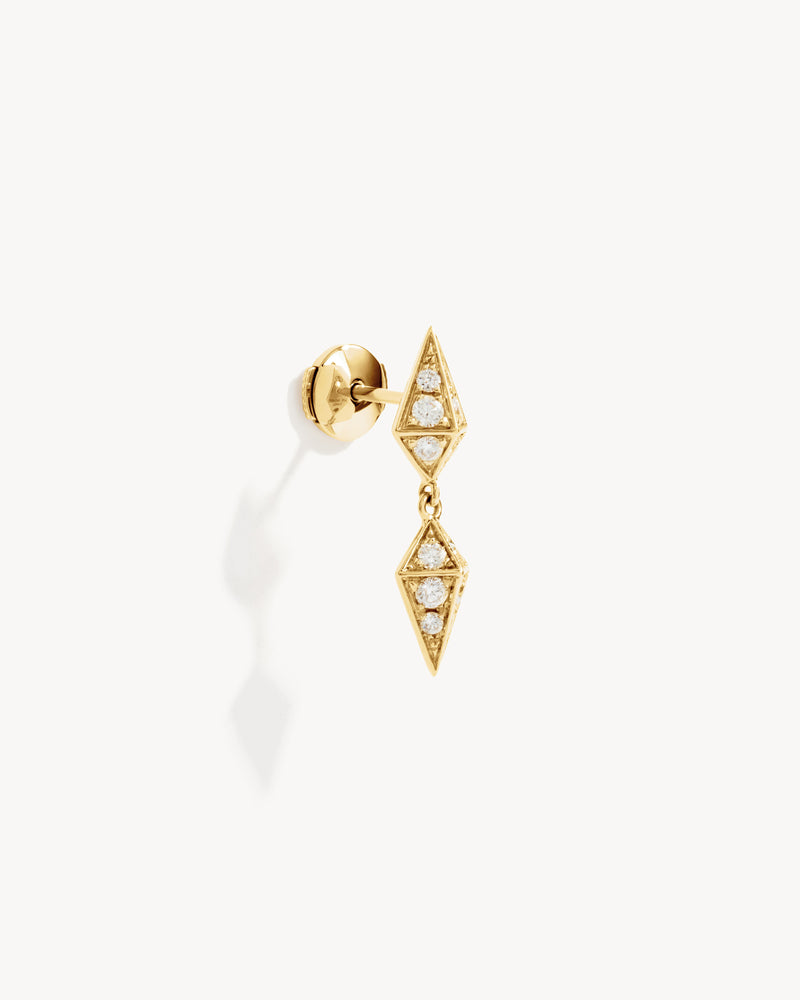 Rockaway Earring - Yellow Gold & Diamonds - Image 3