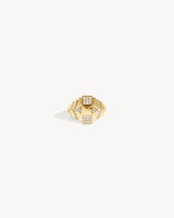 Bague Rockaway Mini Pyramide Semi Pavée - Or jaune & Diamants
