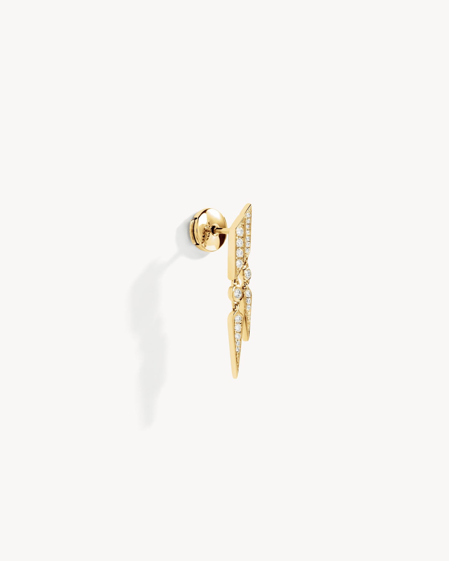 Anyway double drop Earring - Yellow Gold & Diamonds