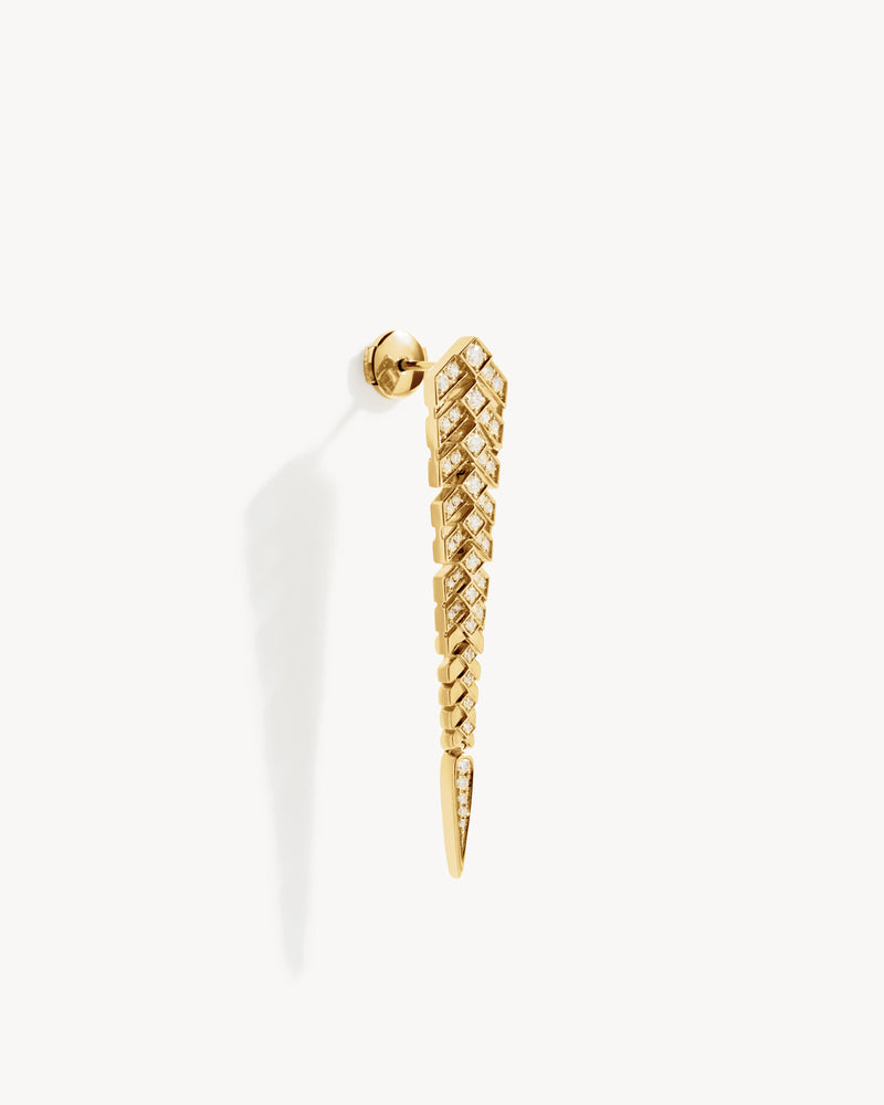 Stairway M Earring - Yellow Gold & Diamonds - Image 4