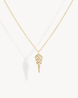 Stairway S Necklace - Yellow Gold & Diamonds