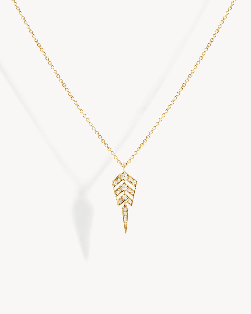 Stairway S Necklace - Yellow Gold & Diamonds - Image 1