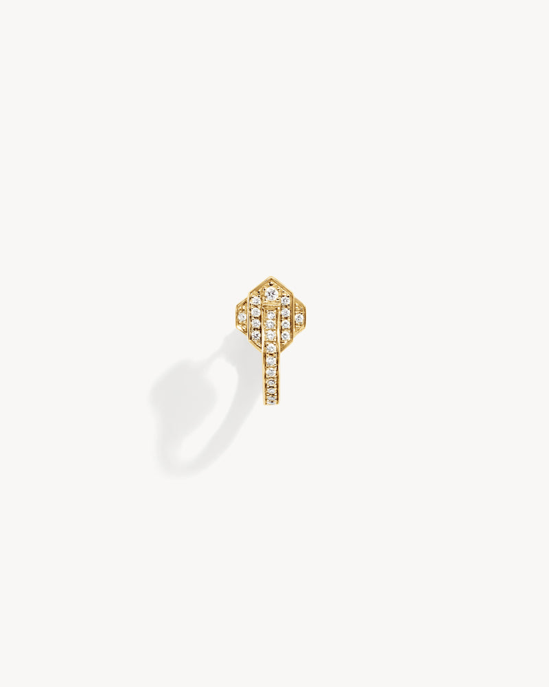 Anyway Hoop Earring - Yellow Gold & Diamonds - Image 1