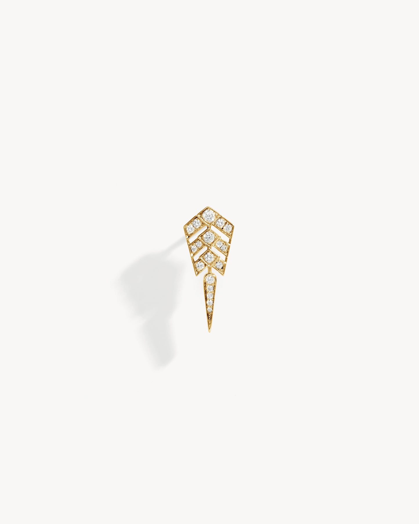 Stairway S Earring - Yellow Gold & Diamonds