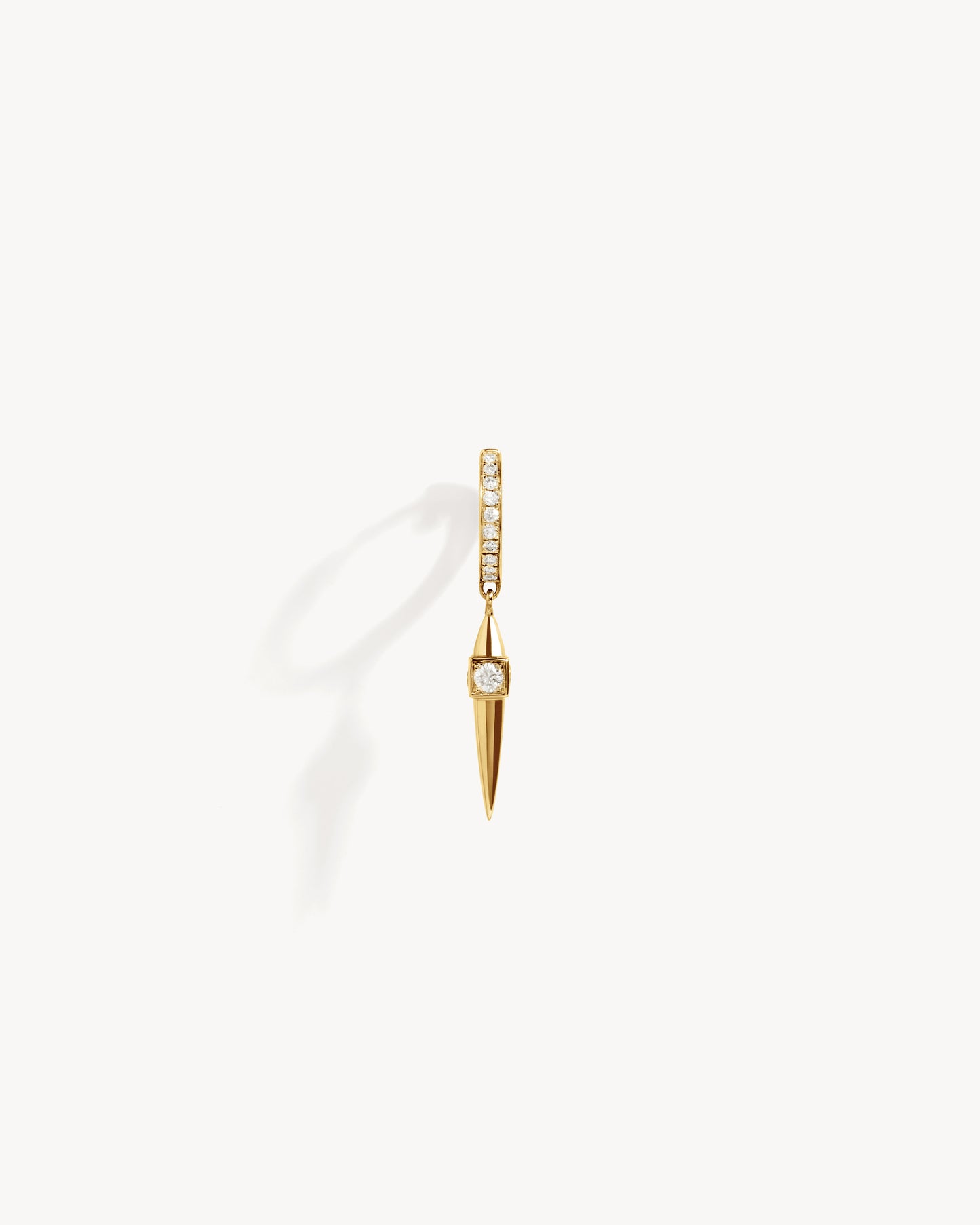 Rockaway Peak Hoop Earring - Yellow Gold & Diamonds