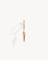 Rockaway Peak Hoop Earring - Yellow Gold & Diamonds