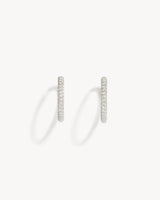 Reptile Hoop Earrings - White Gold & Diamonds