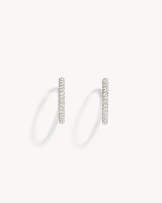 Reptile Hoop Earrings - White Gold & Diamonds