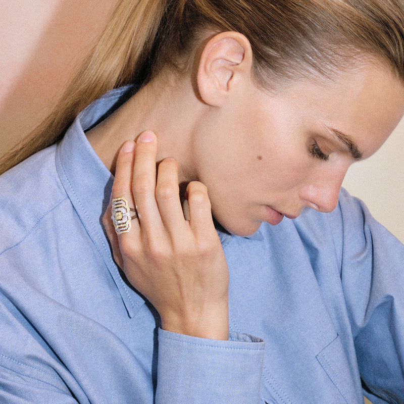 Bague My Way - Or Jaune et Blanc & Diamants - Image 4