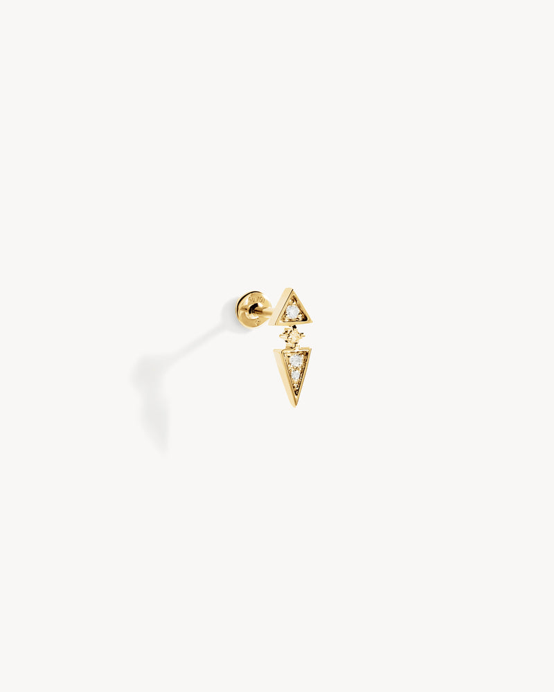 Anyway Peak Earring - Yellow Gold & Diamonds - Image 2