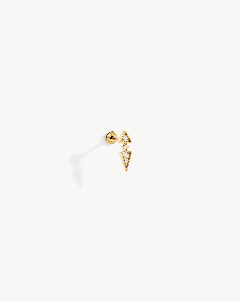 Anyway Peak Earring - Yellow Gold & Diamonds - Image 2