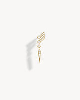 Stairway Wings Earring - Yellow Gold & Diamonds