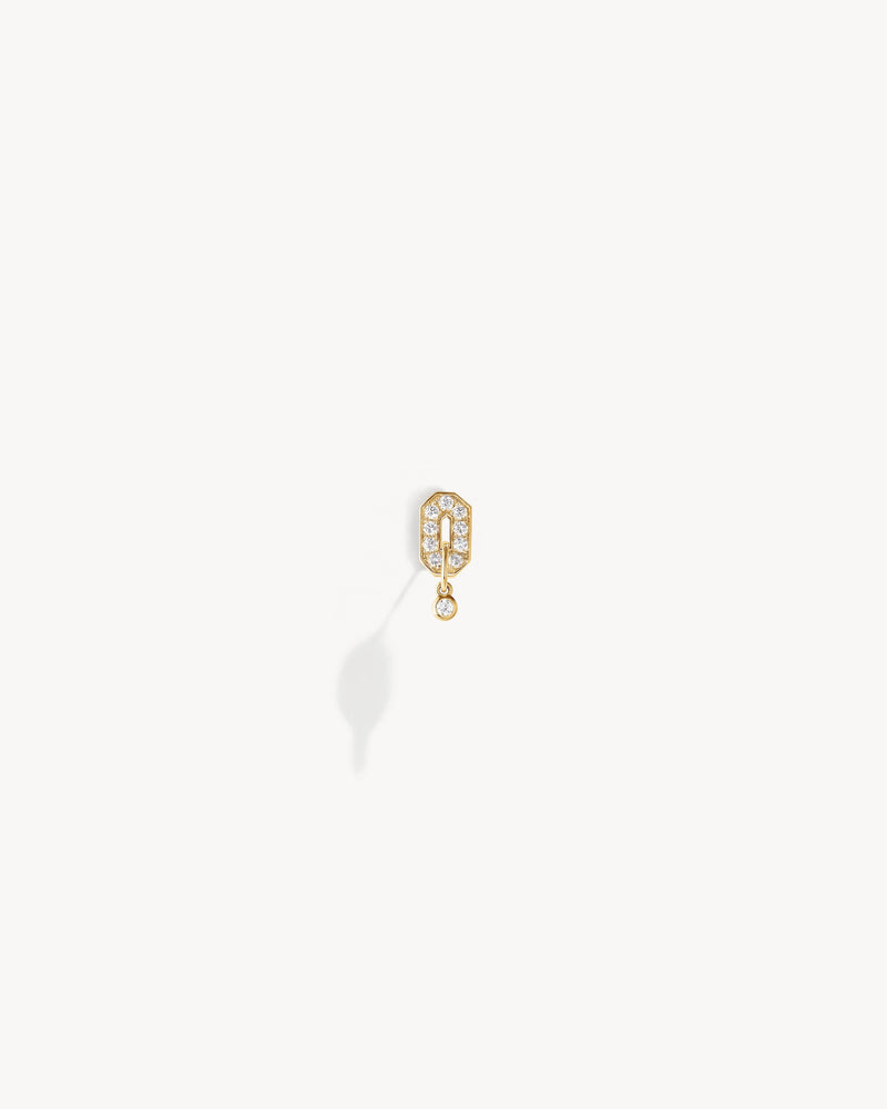 Mini My Way Earring - Yellow Gold & Diamonds - Image 1