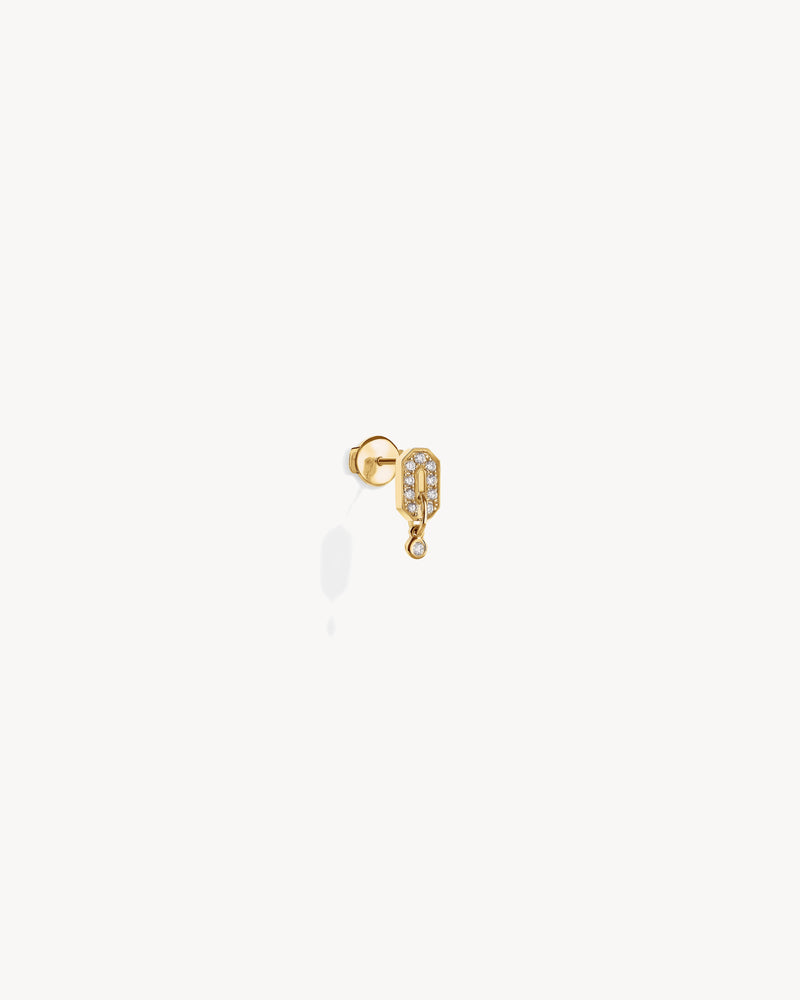 Mini My Way Earring - Yellow Gold & Diamonds - Image 3