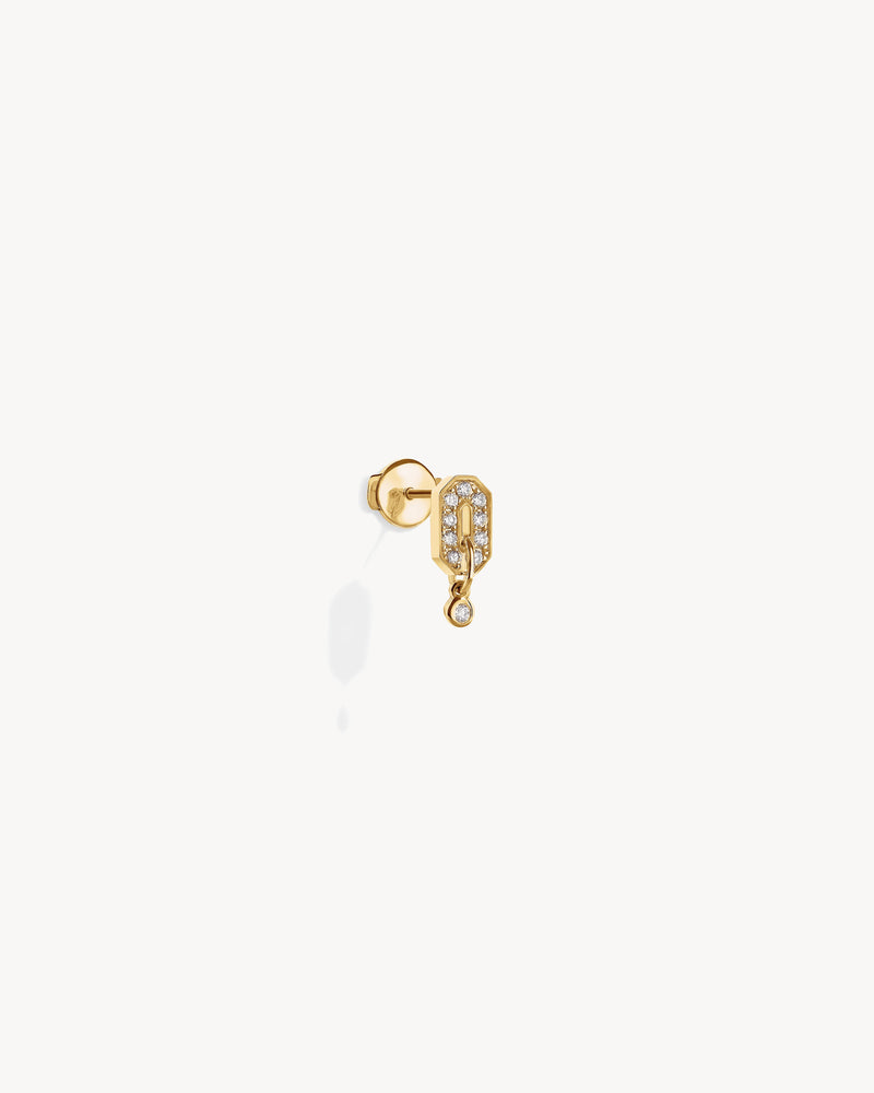 Mini My Way Earrings - Yellow Gold & Diamonds - Image 3