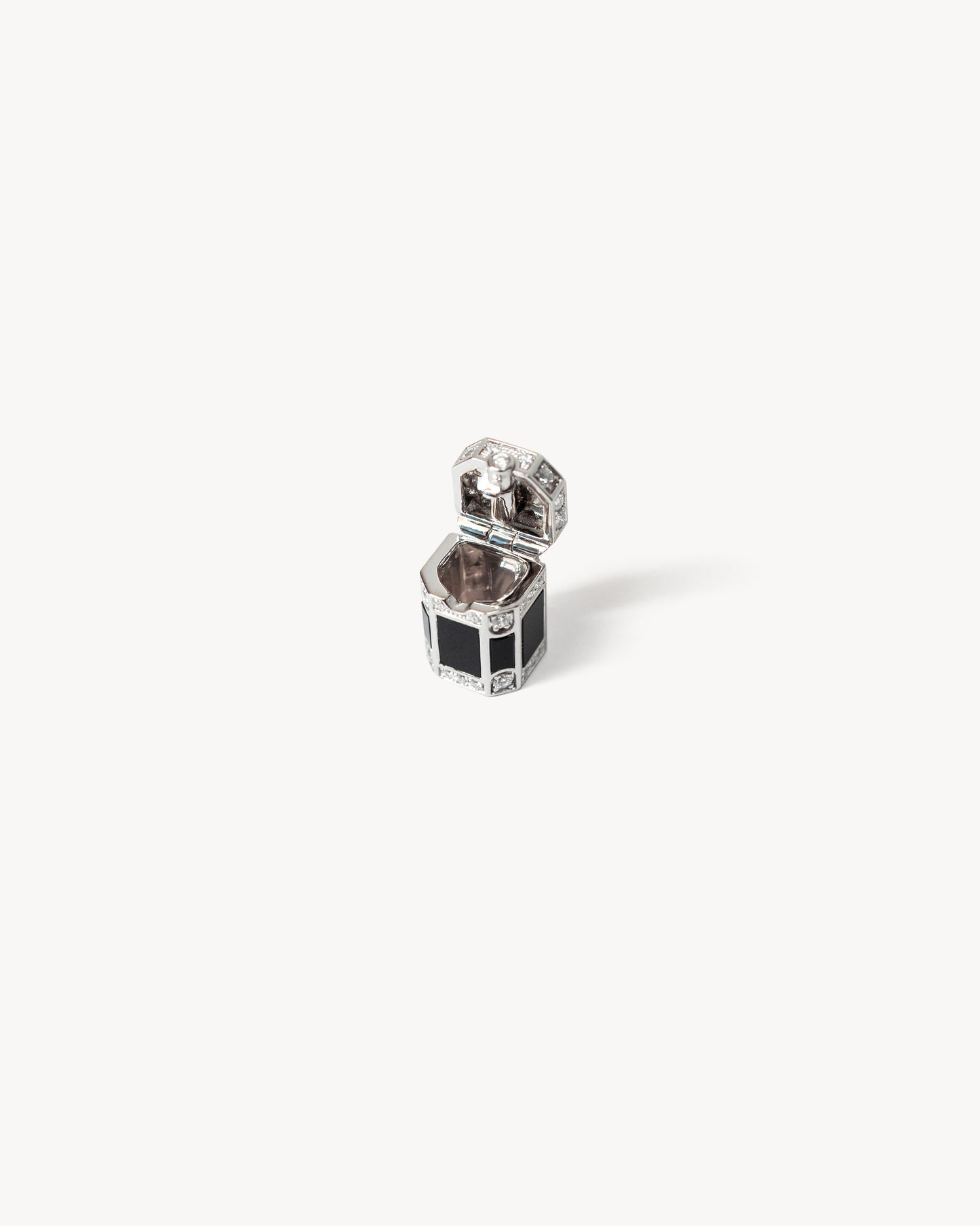 Wish Box Dream Necklace - Silver, Black Agate & Diamonds