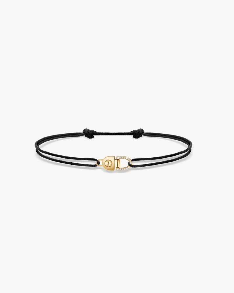 Bracelet cordon Rivet - Or Jaune & Diamants - Image 3
