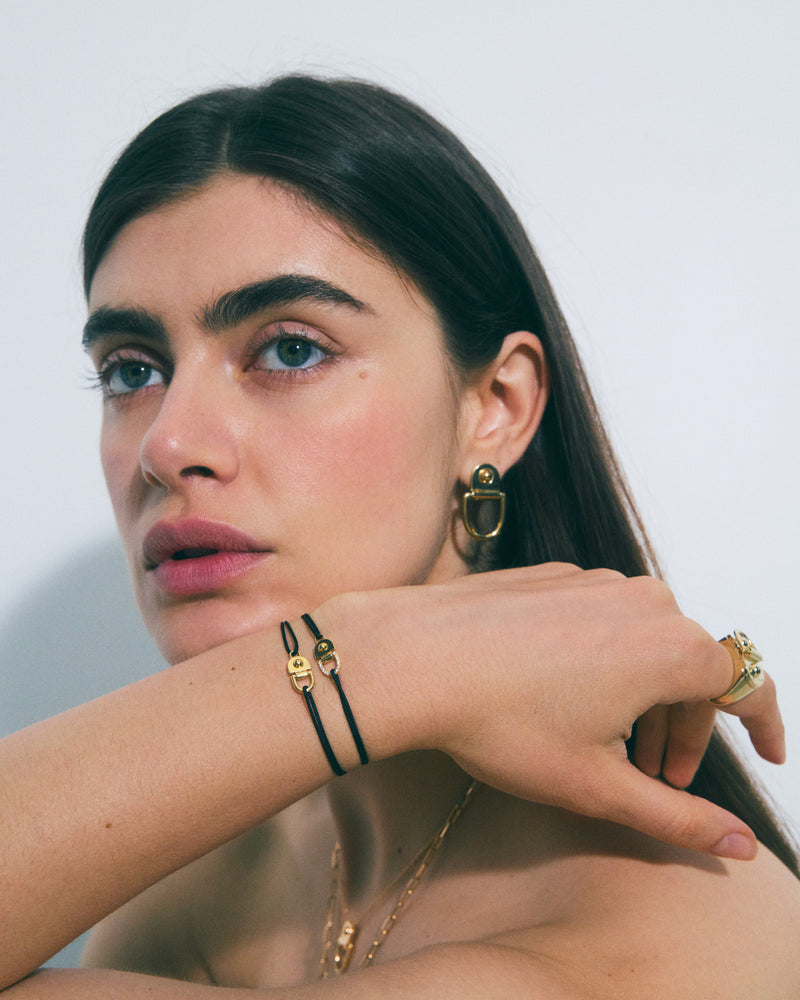 Bracelet cordon Rivet - Or Jaune - Image 2