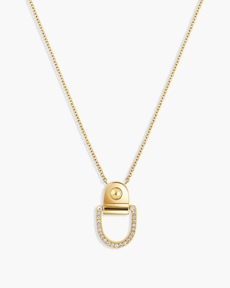 Collier Rivet M - Or Jaune & Diamants - Image 1