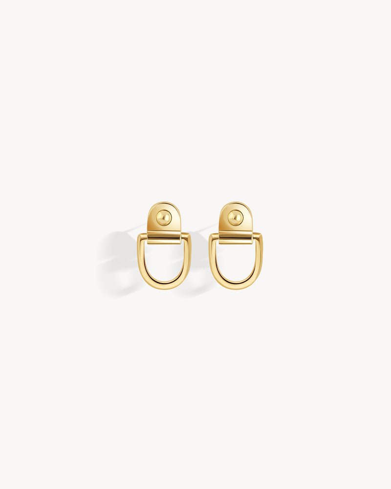 Rivet M Earrings - Yellow Gold  - Image 1