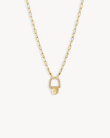 Rivet Necklace L - Yellow Gold & Diamonds