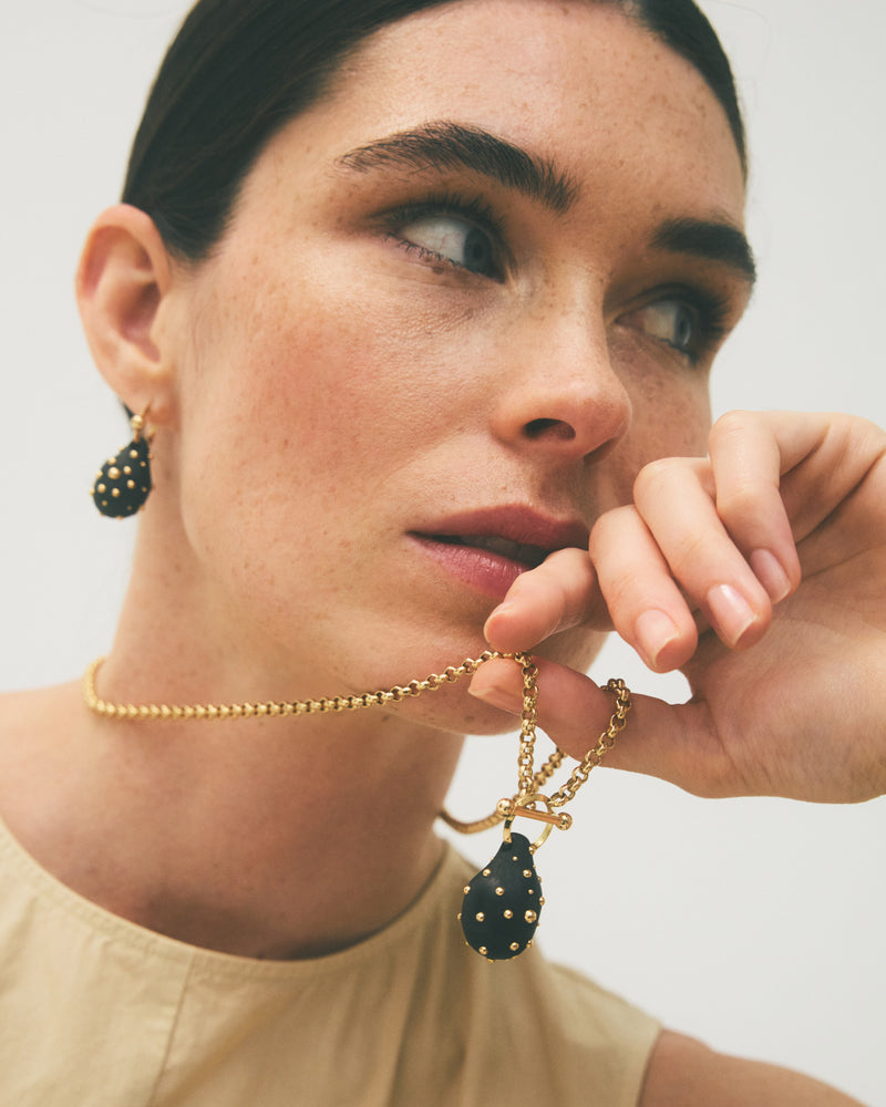Collier Portraits Joailliers | Violette Serrat - Or Jaune et Ébène Noir - Image 2