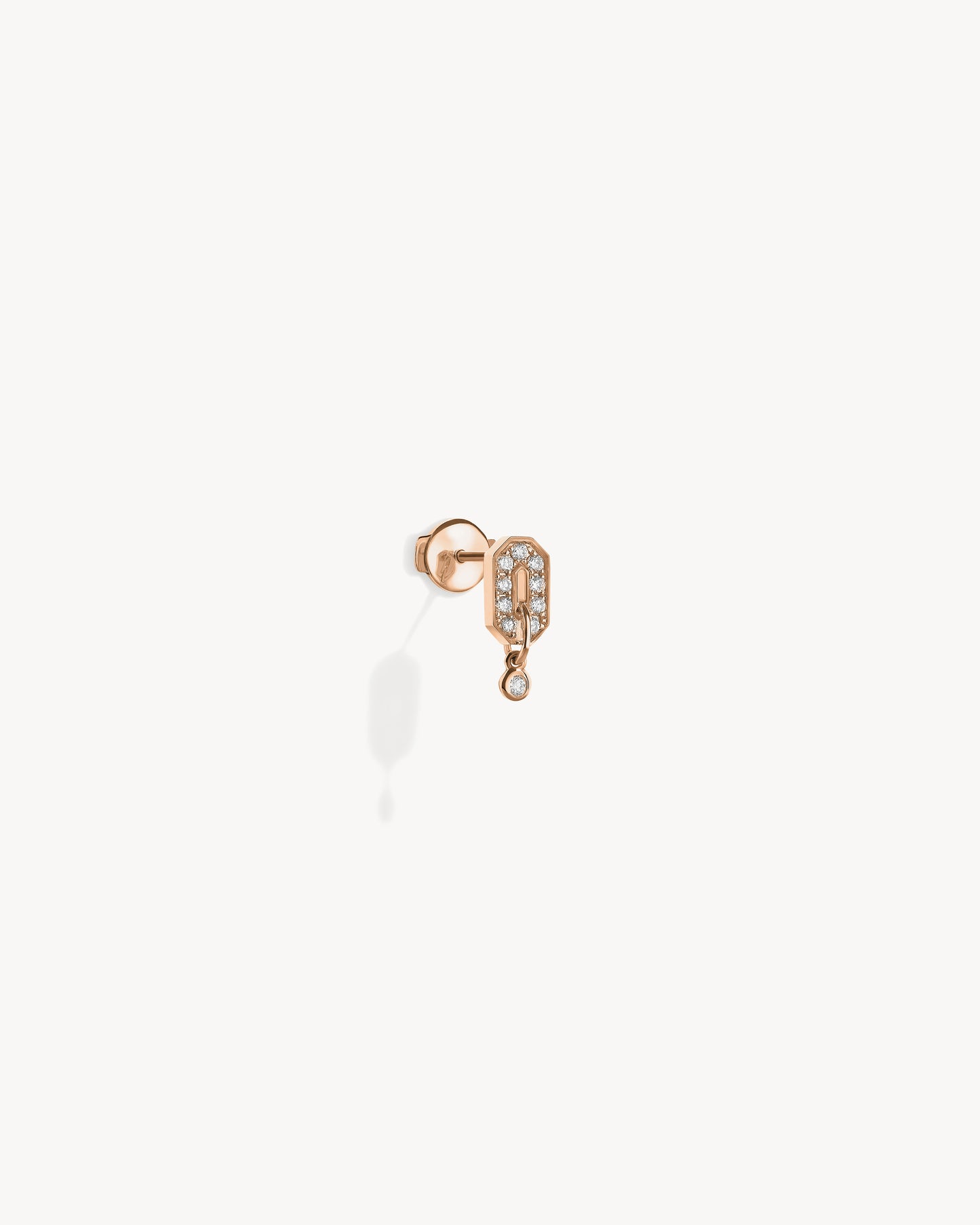 Mini My Way Earring - Pink Gold & Diamonds