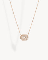 Mini My Way Necklace - Pink Gold & Diamonds