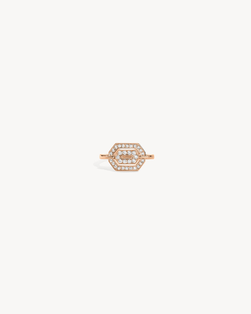 Bague Mini My Way - Or Rose & Diamants - Image 1