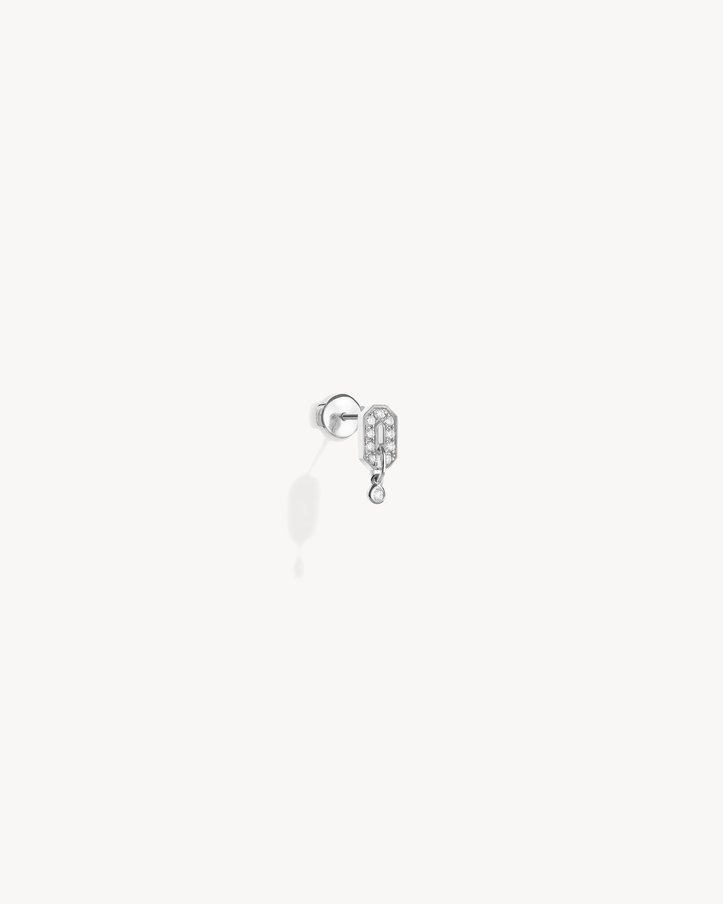 Mini My Way Earring - White Gold & Diamonds