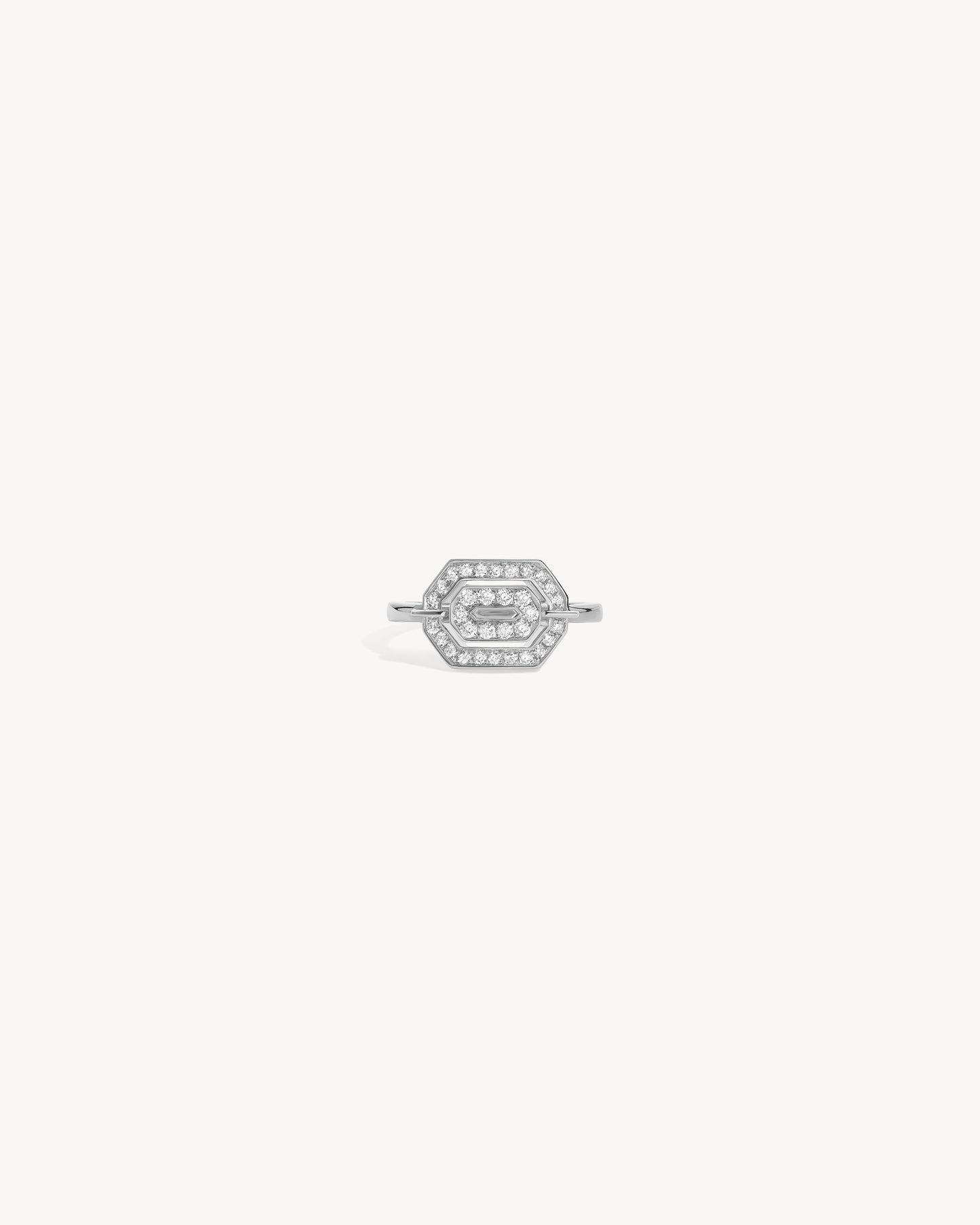 Mini My Way Ring - White Gold & Diamonds