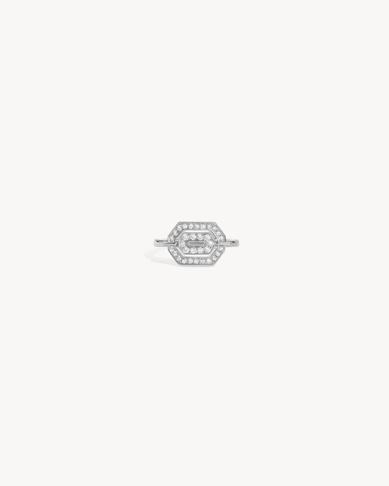 Bague Mini My Way - Or Blanc & Diamants - Image 1