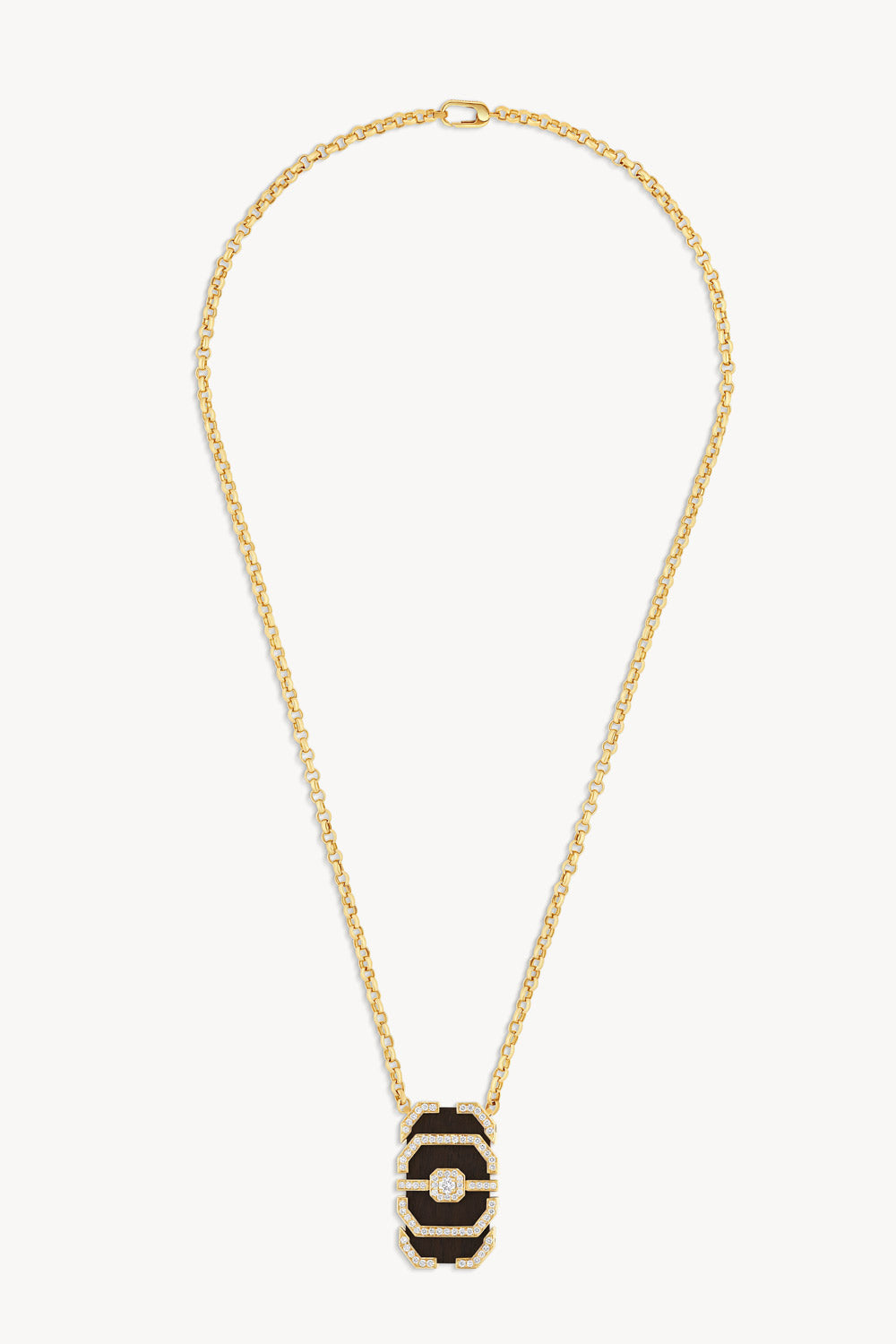My Way Ebony Necklace - Yellow Gold, Ebony & Diamonds