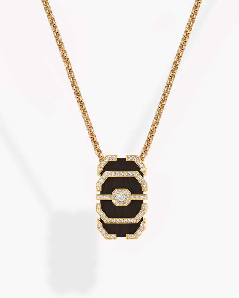 Collier My Way Ébène - Or Jaune, Ébène & Diamants - Image 1