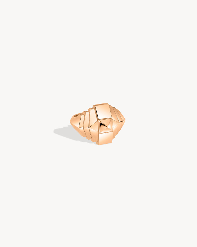 Rockaway Mini Pyramid Ring - Pink Gold - Image 2