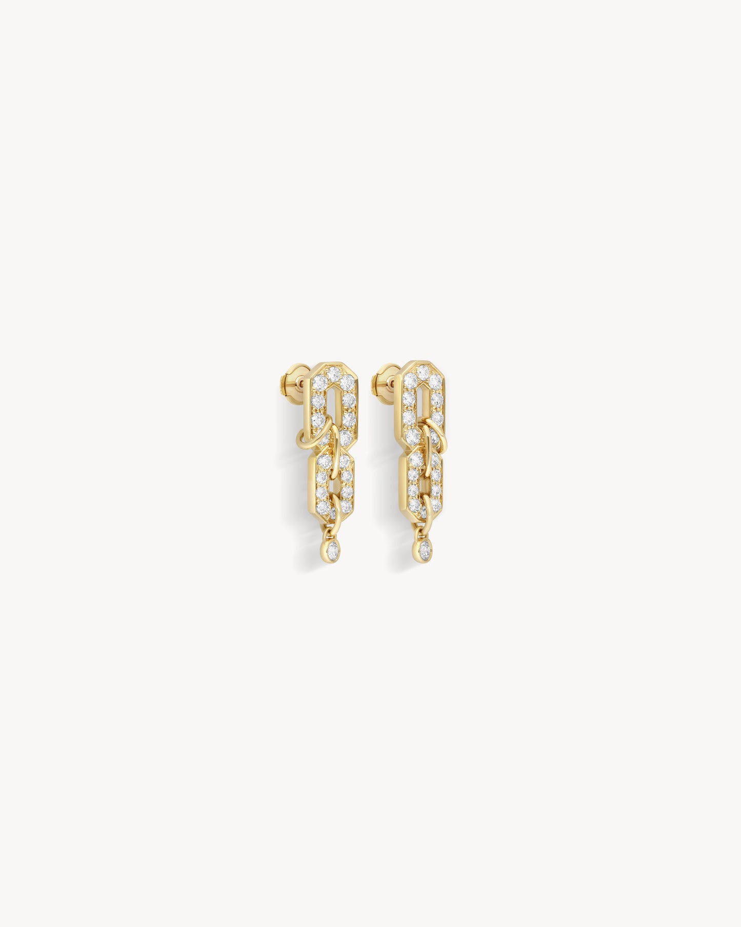 Boucles d'oreilles My Way 2 Rangs - Or Jaune & Diamants