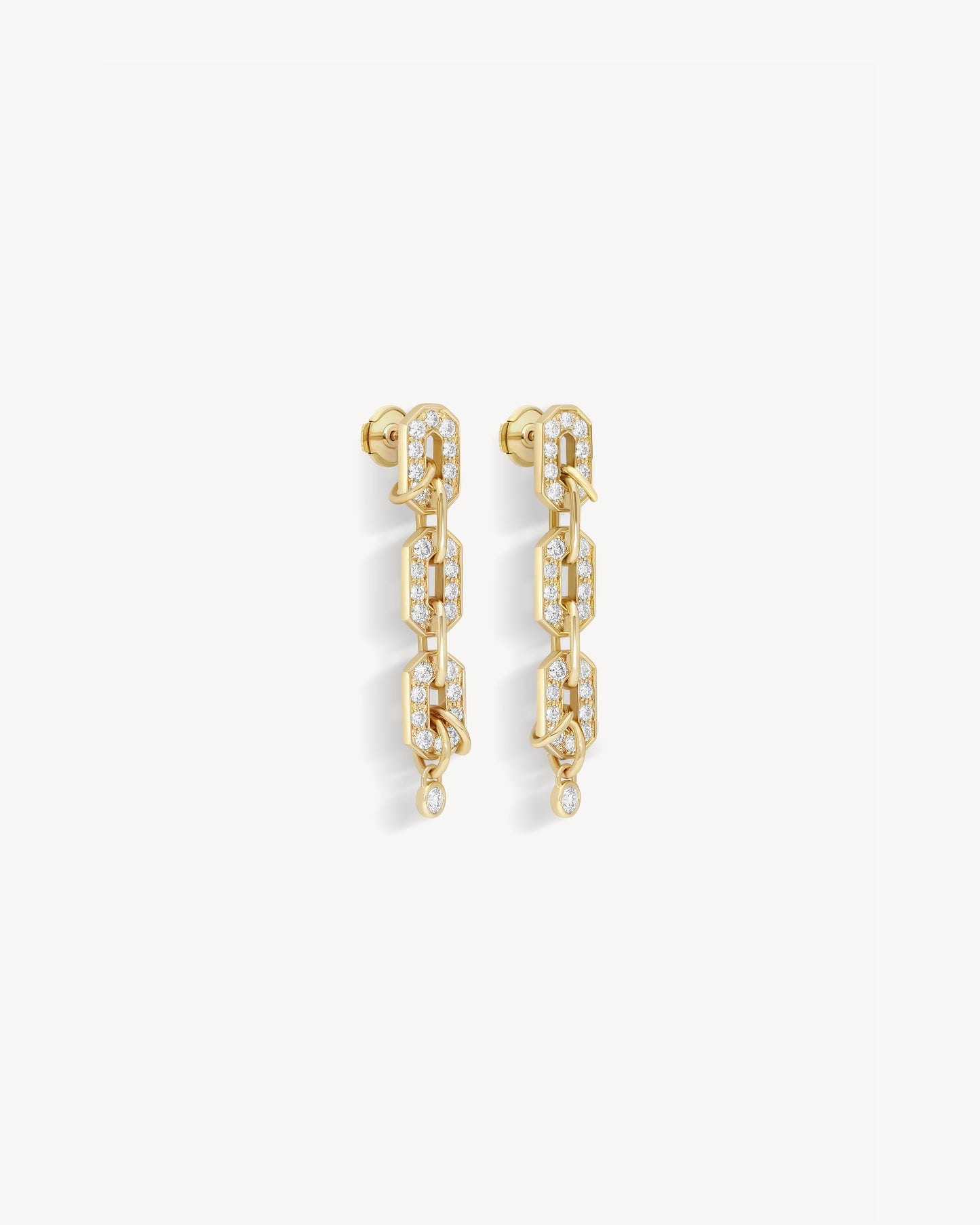 Boucles d'oreilles My Way 3 Rangs - Or Jaune & Diamants