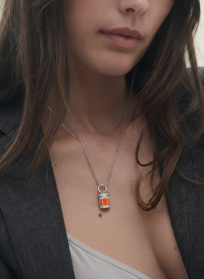 Collier Wish Box Dream - Argent, Émail & Diamants - Image 2