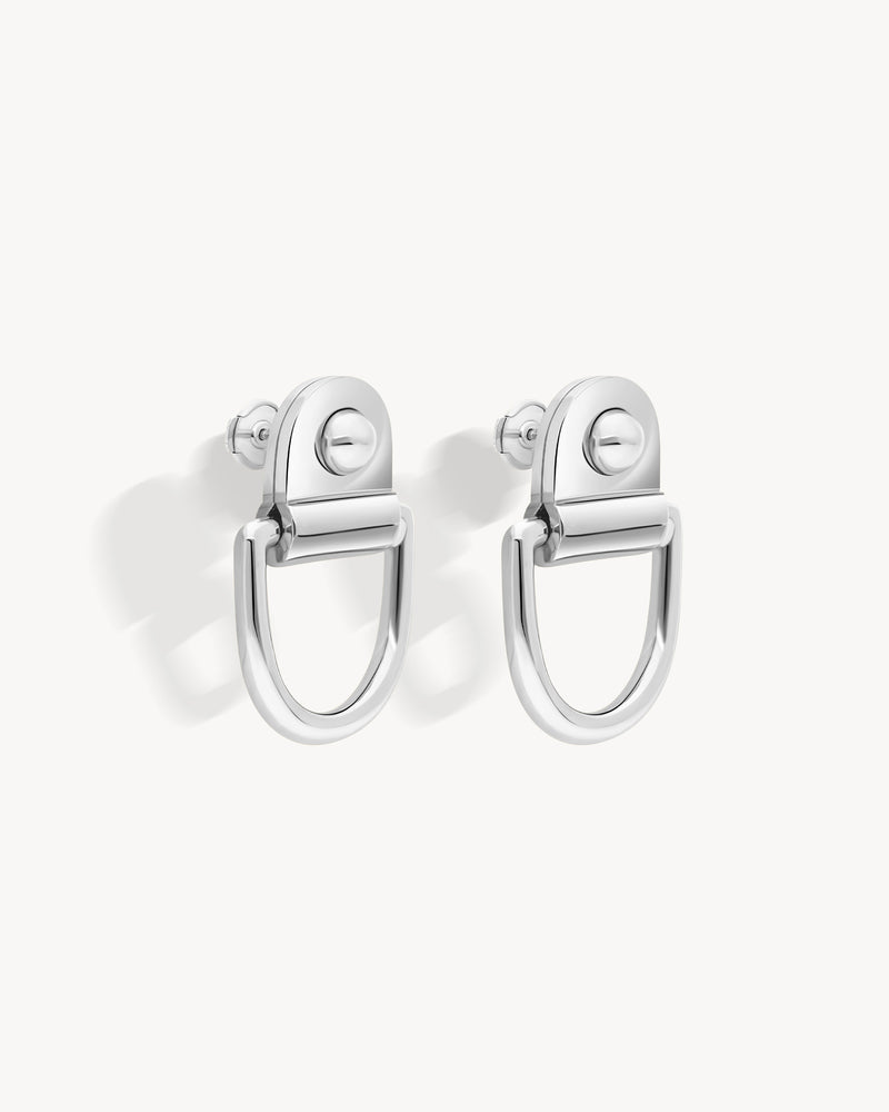 Rivet XL Earrings - Silver - Image 2