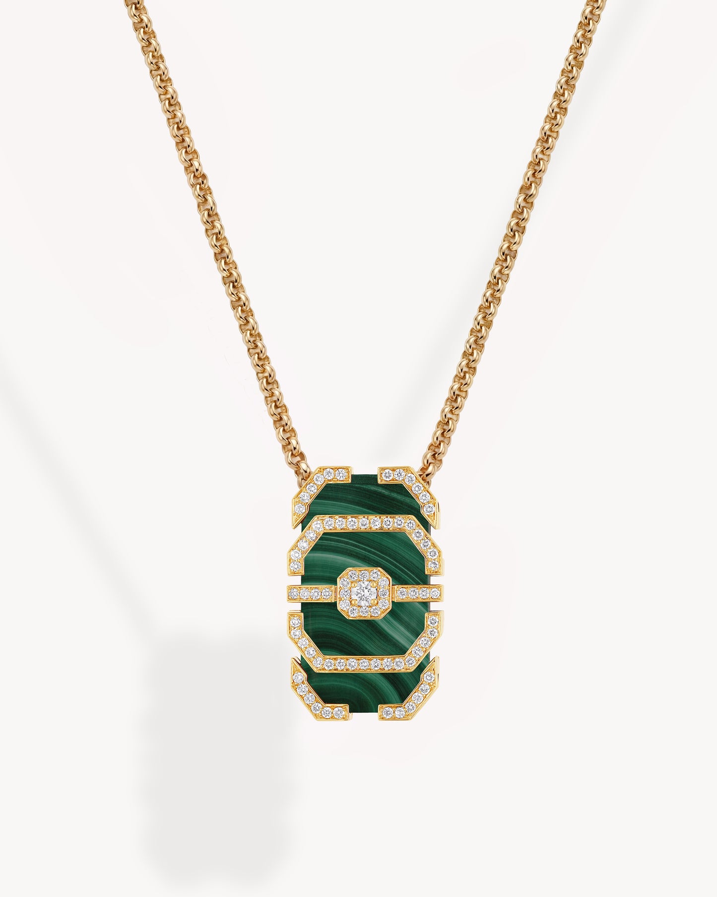 My Way Malachite Necklace - Yellow Gold, Malachite & Diamonds