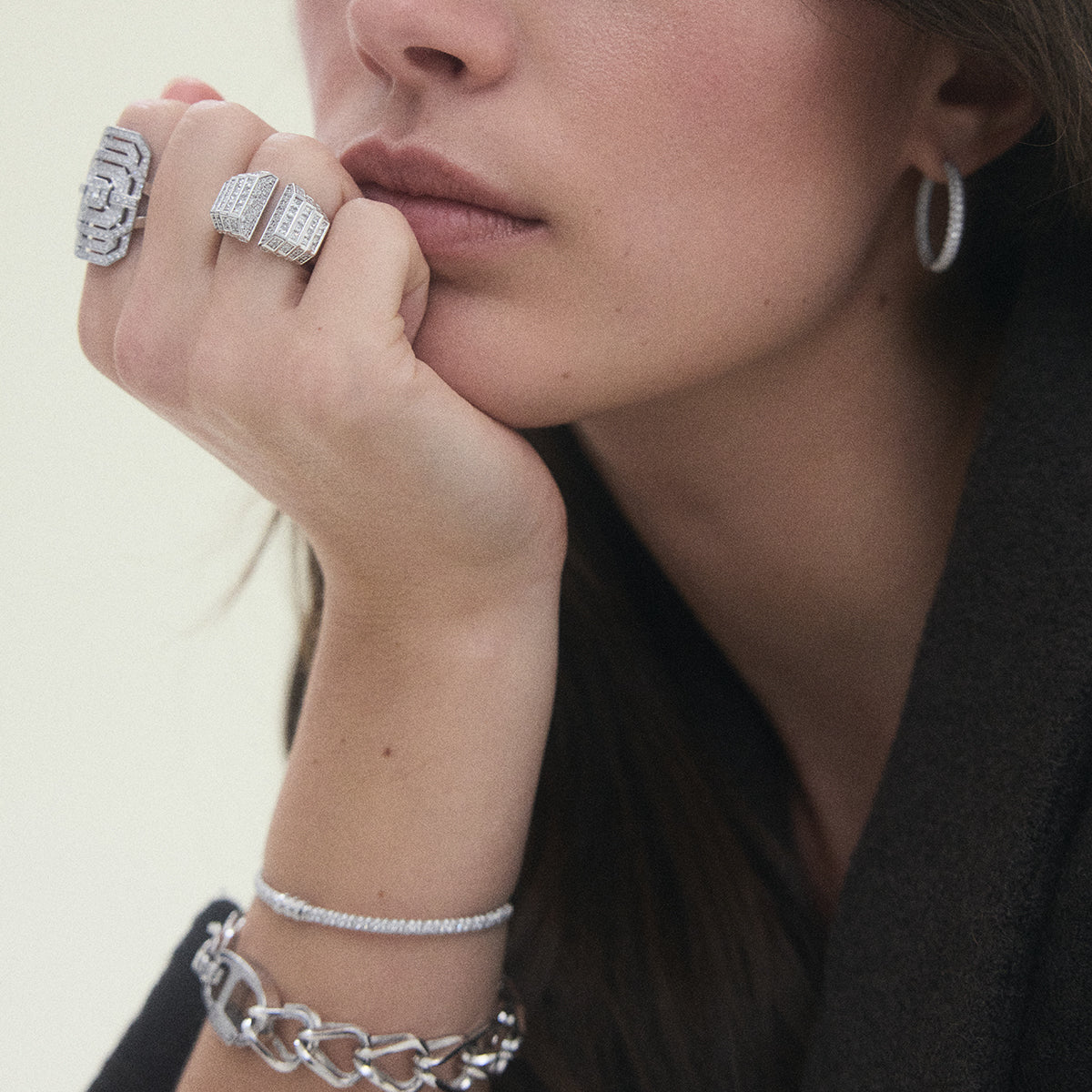 Bague Meaningful Diamants & Argent - Bague My Way Diamants & Argent - Bracelet Reptile Diamants & Or Blanc - Bracelet Unchained Argent - Créole Reptile Diamants & Or Blanc | STATEMENT Paris