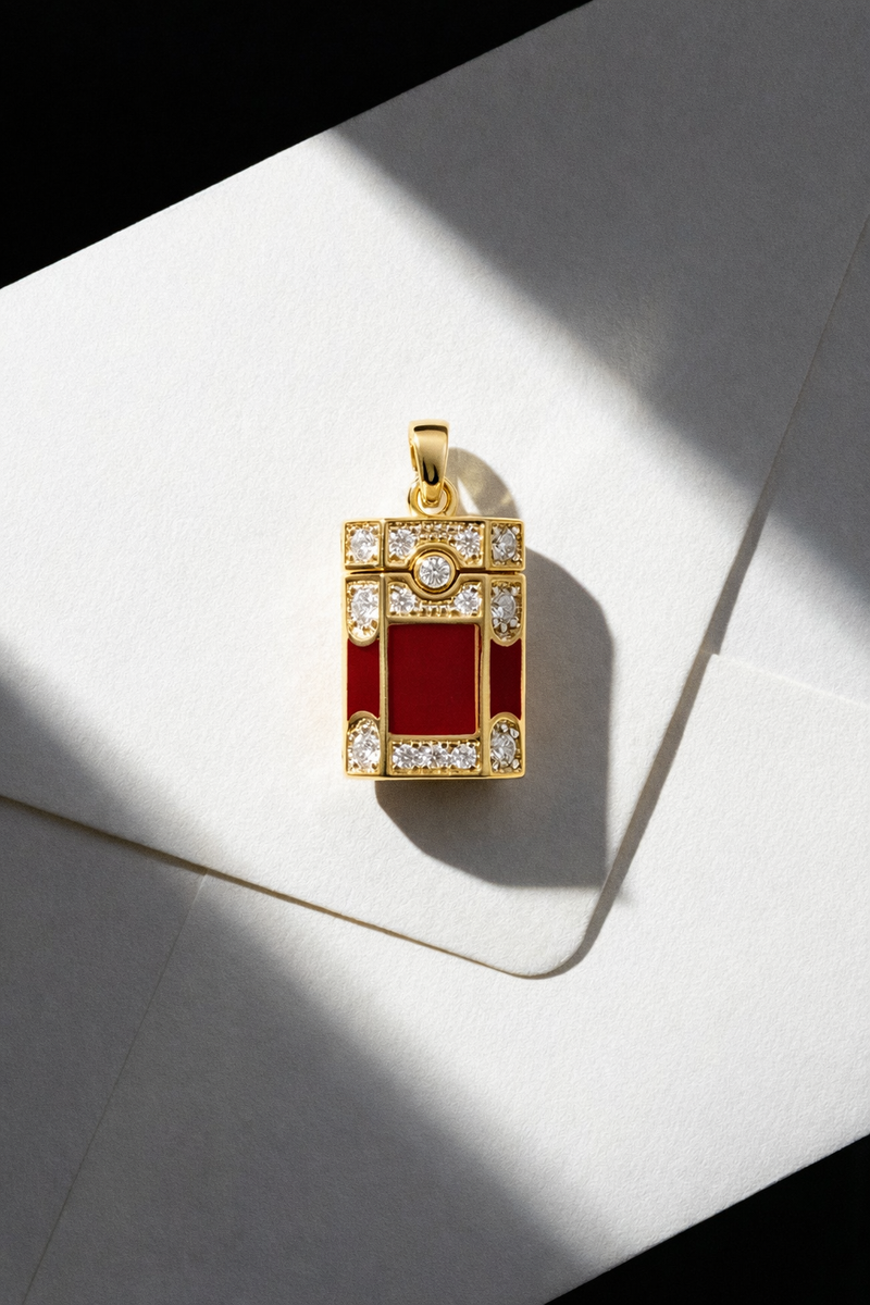 Collier Wish Box Dream - Or Jaune, Émail & Diamants - Image 2