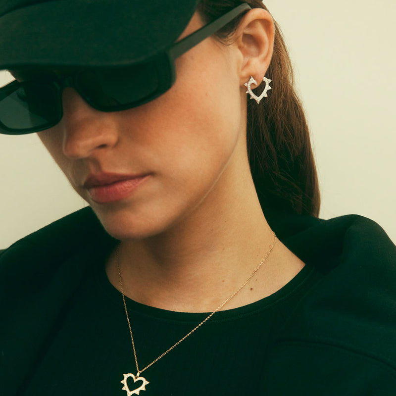 Rockaway Heart Necklace - Yellow Gold & Diamonds - Image 2