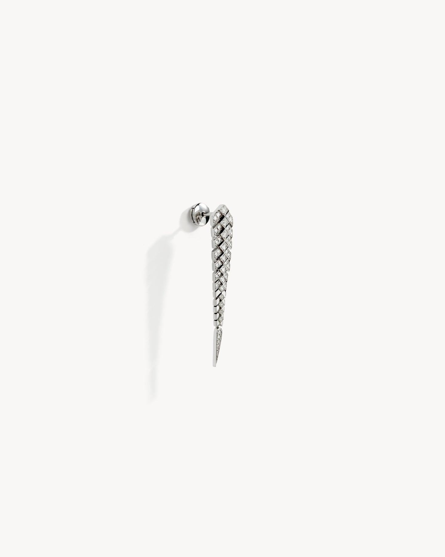 Boucle d'oreille Stairway M - Argent & Diamants
