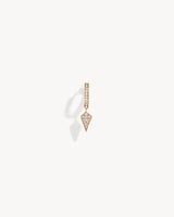 Stairway Hoop Earring - Pink Gold & Diamonds