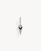 Stairway Gradiant Cone Hoop Earring - Silver & Diamonds